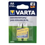 Varta Ni-Mh 1.2V 2700 mAh HR6 Şarj Edilebilir Şarjlı AA Kalem Pil (2'li Paket)